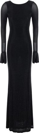 Twentyfourhaitch Long Anse Jurk - Dames - Avondkleed - Zwart - M - Polyester - Kleedjes