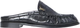 Saint Laurent Black Textured Loafers