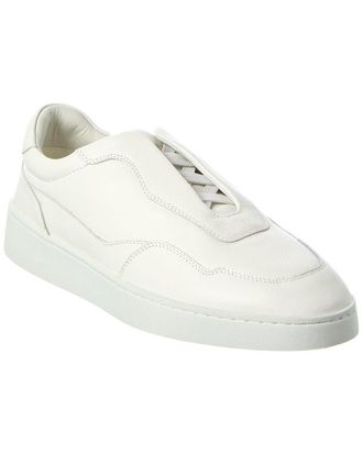 Reiss Cruz Elasticated Lace Leather Sneaker