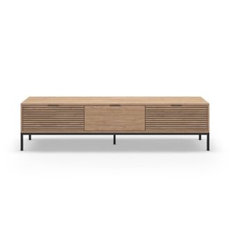 Calicosy Mueble de tv con 3 cajones L180 cm - Efecto Madera clara