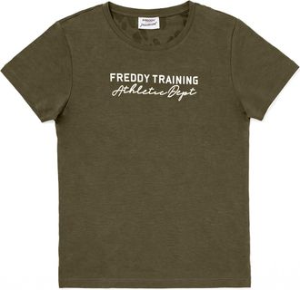 Freddy T-shirt Donna Regular in Jersey con Spacchi su Fondo