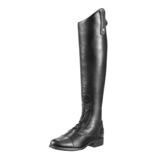 Generic Womens Riding Boots Equestrian Style - Flat Heel, Knee-High Leather Look, Wide Calf & Plus Size Available, Durable Pull-On Boots(Black,10.5 UK)