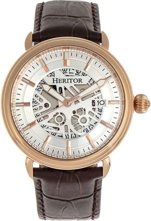 Heritor Mattias Automatic Silver Dial Mens Watch HR8405