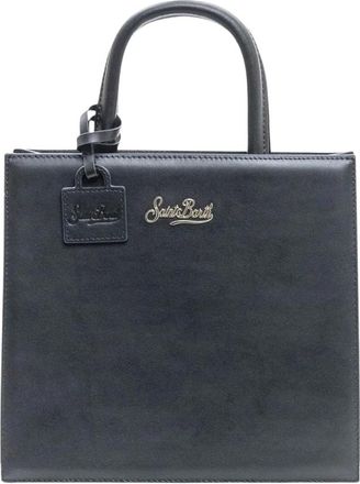 MC2 Saint Barth Tassen, Dames, Zwart, ONE Size, Leer, Shop Bag Midi