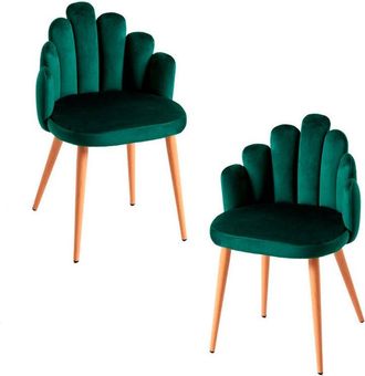 Regalos Miguel Regalos Miguel - Packs Sillas Comedor - Pack 2 Sillas Hand Terciopelo - Verde