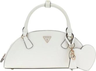 Guess Tassen, Dames, Wit, ONE Size, Leer, Isobel Schoudertas