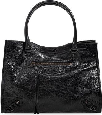 Balenciaga Handbags, female, Black, Size: ONE SIZE LE City Small Shoulder Bag