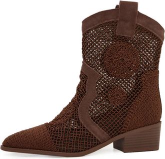 Cesare Gaspari Su&egrave;de Cowboylaarzen - Dames - Cowboylaarzen - Bruin - 37 EU - Su&egrave;de - Schoenen