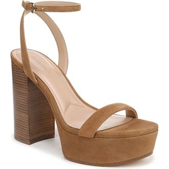 Favorite Daughter Ruby Ankle Strap Platform Sandal in Brown Sugar at Nordstrom, Size 7.5