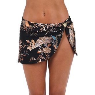 L'agence Coco Jungle Cover-Up Miniskirt in Black at Nordstrom, Size X-Large