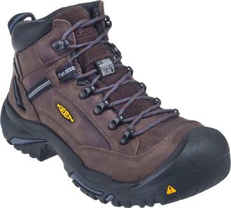 Keen Mens Braddock Steel Toe Hikers Shoes In Brown