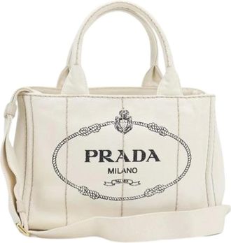 Prada Pre-owned Tote Bags, female, Beige, Size: ONE SIZE Pre-owned Vintage Tote Bag