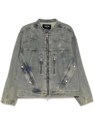 Five CM logo-studs denim jacket - men - Polyester/Cotton/Cellulose - S - Blue