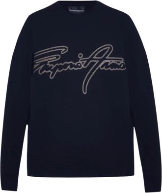 Emporio Armani Blauwe Sweatshirt 3R1Mdk 1Jhsz 0920 - Heren - Sweatshirts - Blauw - 3XL - Hoodies & sweatvesten