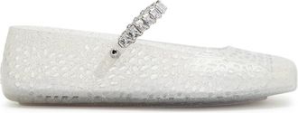 Jimmy Choo London The Jelly Crystal-embellished Ballet Flats - Silver - 38 (IT38 / UK5)