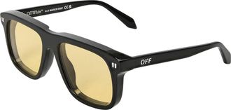 Off-white Off White Clearwater-zonnebrillen voor heren (ZWART/GEEL)