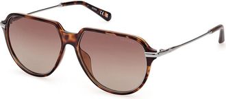 Guess GU00067 Polarized 52H Mens Sunglasses Tortoiseshell Size 56