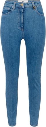 Elisabetta Franchi Dames, Jeans, Blauw, Maat: W32 Katoen