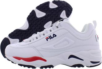 Fila Fila Mens Ray Tracer Sneakers, White/Navy/Red-white, 9.5 UK