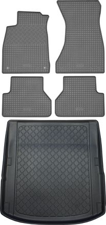 OEM Audi A5 Coup&eacute; (3 Puertas) Desde 10/2016 Set - Alfombrillas De Goma Para Coche + Alfombrilla Para Maletero