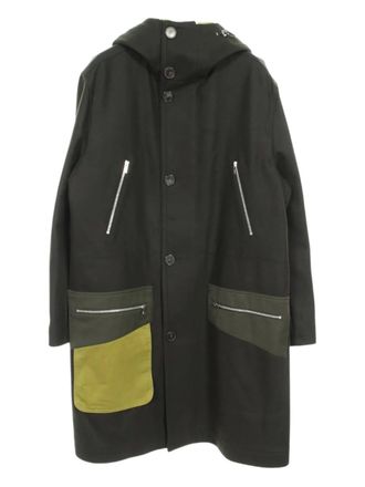 Hermès 2010s hooded oocket coat - Green