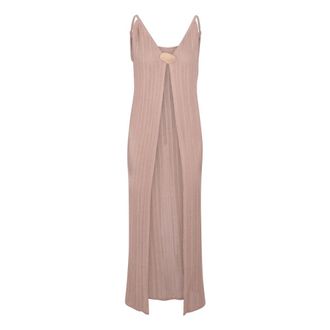 Baobab Long Slit Top - Dames - Kleedjes - Beige - M - Kleedjes