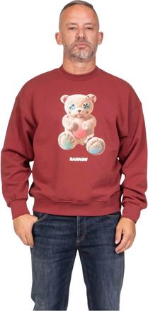 Barrow Barrow, Hoodies & sweatvesten, Heren, Rood, S, Katoen, Felpa 177