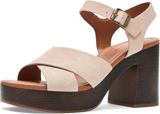 Lucky Brand Carsen Cross Strap Sandals Womens Sandals Cannellini/Cannellin : 9.5 M, Suede
