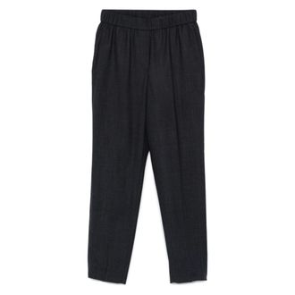 PESERICO Midnight Blue Elasticated Knit Trousers