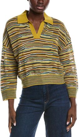 M Missoni Textured Wool-Blend Polo Sweater