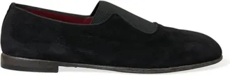 Dolce & Gabbana Black RUNWAY Velour AMALFI Loafers Mens Shoes