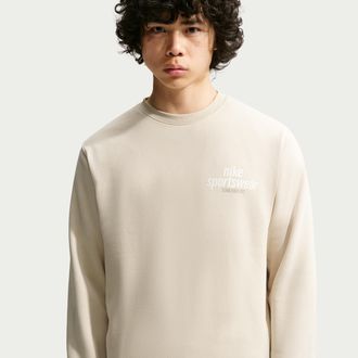 Nike Mens Club Fleece Crew in Brown | HJ2173-234