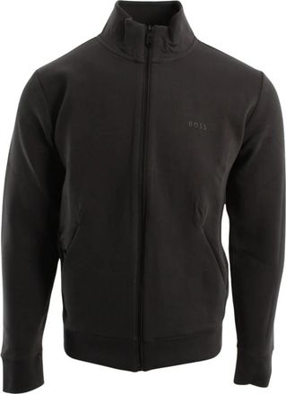 HUGO BOSS Skaz Zip-through Sweatshirt - Heren - Vesten met rits - Grijs - S - Katoen - Hoodies & sweatvesten