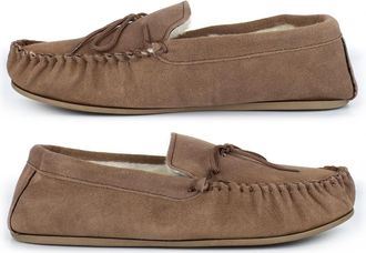 Generic Mens Suede Slippers Real Suede Slippers Moccasin Slippers Thermal Slippers Warm Slippers Mens Moccasins Mens Slippers Wool Mix Lining Genuine Suede Le