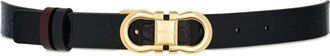 Ferragamo Gancini-buckle leather belt - women - CALFSKIN - 100 - Black