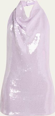 Retrof&ecirc;te Avenya Sequined Halter Mini Dress