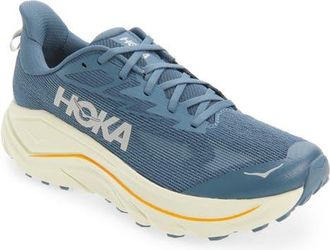 Hoka One One Challenger 8 Trail Running Shoe in Faded Navy /Pampas Grass at Nordstrom, Size 10.5
