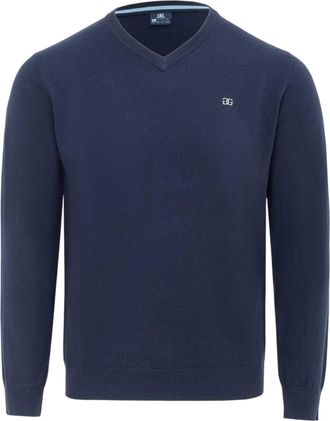 Giorgio Heren Polyester V Hals Trui (Marine)
