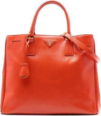 Prada Borsa a tracolla Galleria grande in pelle Saffiano 2013-2025 - Arancione