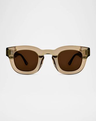 Thierry Lasry Men & apos;s Silvery 177 Acetate Rectangle Sunglasses