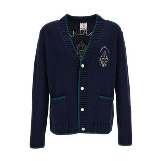 Casablanca Cardigans, male, Blue, Size: L Cardigans