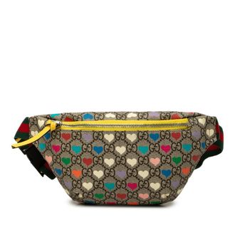 Gucci Beige Multi-Color Pvc Leather Fanny Pack (Pre-Owned)