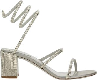 Rene Caovilla Grey Crystal Embellished Cleo Heels