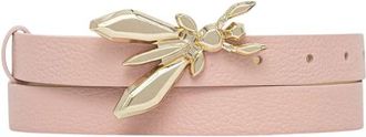 Patrizia Pepe Riem met logo gesp - Dames - Riemen - Roze - M - Leer - Accessoires