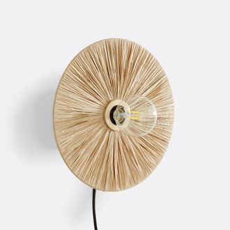 La Redoute Interieurs Ronde wandlamp in raffia &Oslash;30 cm, Rafita
