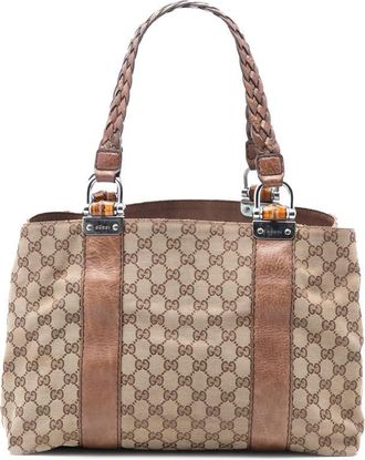 Gucci Pre-owned Gucci Medium GG Canvas Bamboo Libeccio Tote Ladies Y0Y1HYAKDTQKEIWV
