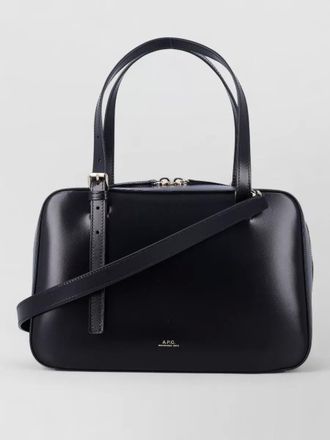 A.P.C. virginie box leather shoulder bag