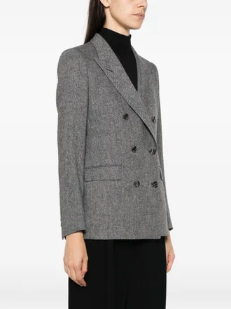 Tagliatore Wool Double-Breasted Blazer - Gray