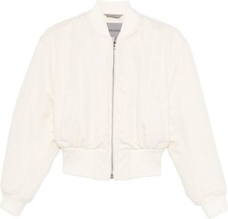 Balenciaga Womens Cropped Bomber Jacket