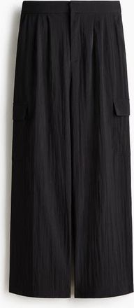 H&M Wide Cargo Trousers in Dark Gray at Nordstrom, Size 10